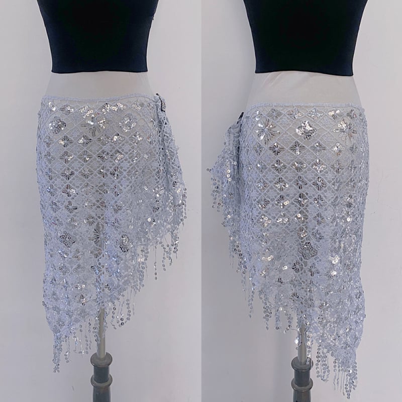 Verigă de talie pentru belly dance cu broderie cu paiete, eșarfă triunghiulară, material poliester 90-95%, stil elegant, vară 2024