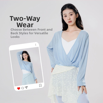 Női balett hosszú ujjú tánc felső – poliészter anyag, poliészter bélés, 96–100% poliészter