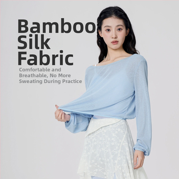 Női balett hosszú ujjú tánc felső – poliészter anyag, poliészter bélés, 96–100% poliészter