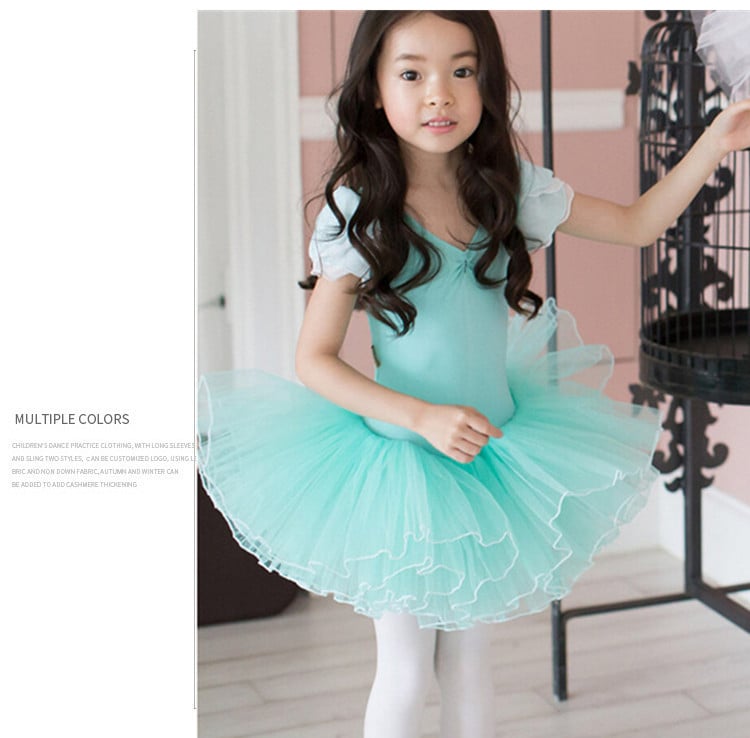 Dječja baletna suknja za ples – koreanskog stila, 95% pamuk, ljetna vježba odjeća za djevojčice