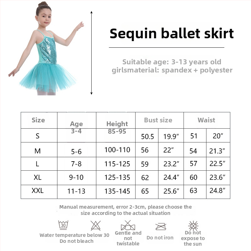 Dječja baletna tutu haljina s šljokicama, pahuljasta tyl haljina za izvedbu, marka BEEYFANS, 80% poliester, za djecu stariju od 8 godina