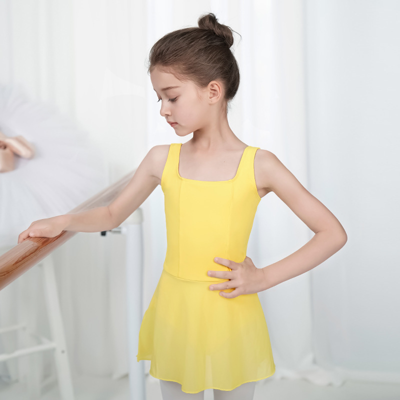 Dječji ljetni kostim za kineski ples, jednopartski baletni leotard s tutuom