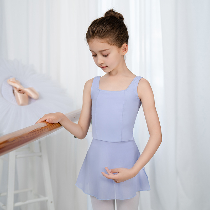Dječji ljetni kostim za kineski ples, jednopartski baletni leotard s tutuom