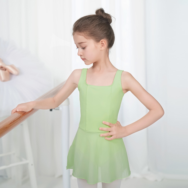Dječji ljetni kostim za kineski ples, jednopartski baletni leotard s tutuom