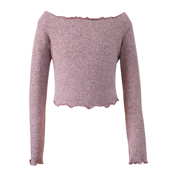 Ženski baletni top za vježbanje, jesen-zima, izrez u liniji, mješavina vlakana (35% viskoz, 60% poliester, 5% spandex)