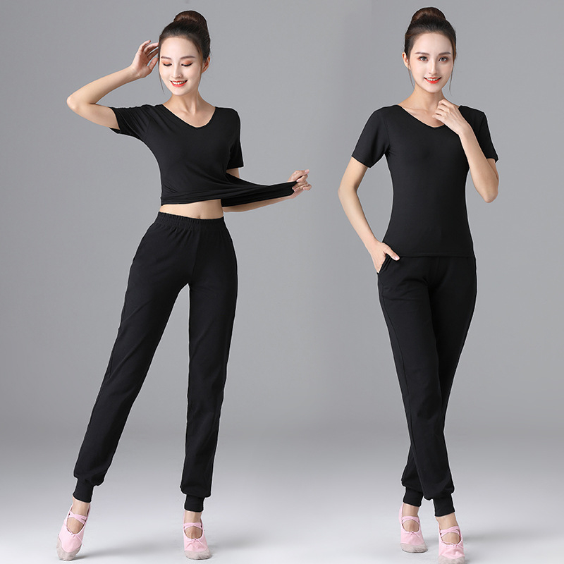 Modál anyagból készült balett edzőkészlet felnőtt nők számára, csipkével, nagy rugalmasságú, 95% pamut, bélés 5% spandex, ideális nyárra és tavaszra