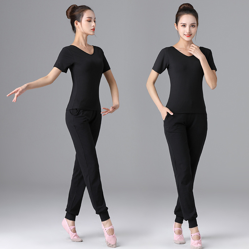 Modál anyagból készült balett edzőkészlet felnőtt nők számára, csipkével, nagy rugalmasságú, 95% pamut, bélés 5% spandex, ideális nyárra és tavaszra