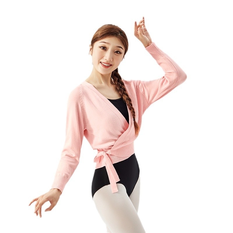 Dámske baletové top s dlhými rukávmi na zimu a tréningy | Core yarn 52% Spandex; podšívka polyester 48%