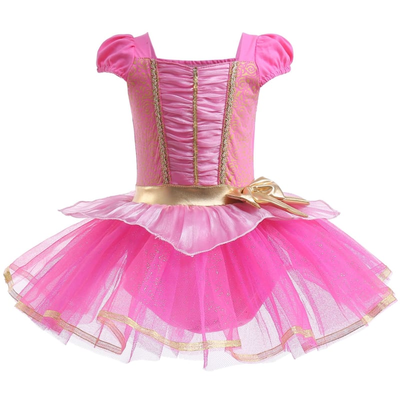 Costum de dans pentru copii - Stil dulce, bumbac 90%, rochie tutu pentru fete, 3-8 ani, vară