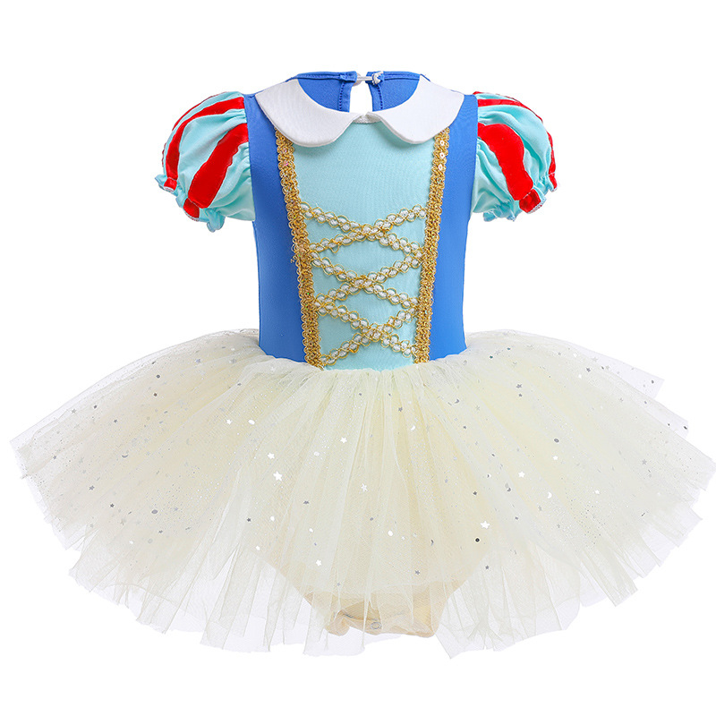 Costum de dans pentru copii - Stil dulce, bumbac 90%, rochie tutu pentru fete, 3-8 ani, vară