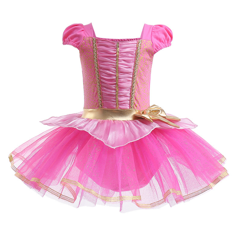 Costum de dans pentru copii - Stil dulce, bumbac 90%, rochie tutu pentru fete, 3-8 ani, vară