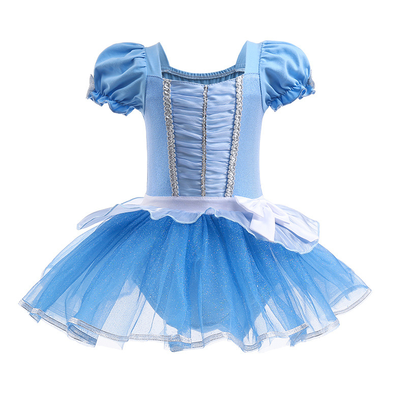 Costum de dans pentru copii - Stil dulce, bumbac 90%, rochie tutu pentru fete, 3-8 ani, vară