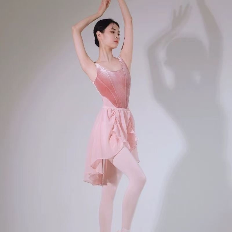 Body balet pentru femei, cu funda din catifea – stil chinezesc, retro literar; Primăvara 2025; material TR; PVC până la 30%; Bumbac până la 30%