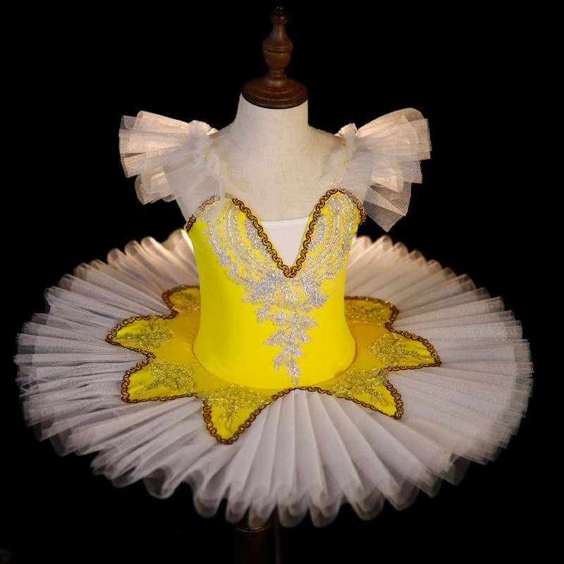 Rochie de balet pentru copii pentru reprezentații – stil prințesă, bretele, poliester 95%+, pentru copii între 3 și 8 ani