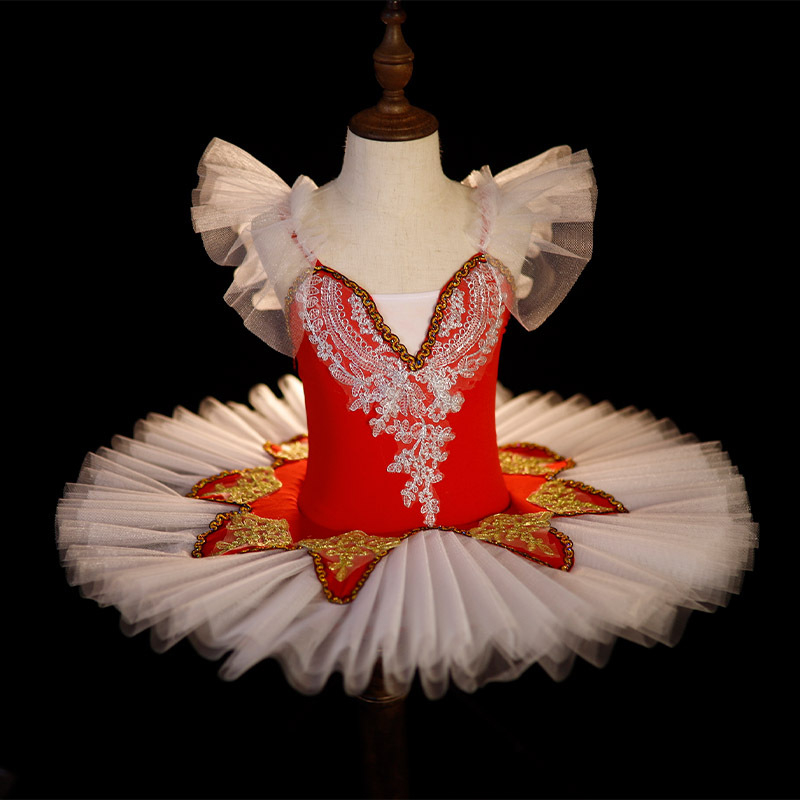 Rochie de balet pentru copii pentru reprezentații – stil prințesă, bretele, poliester 95%+, pentru copii între 3 și 8 ani