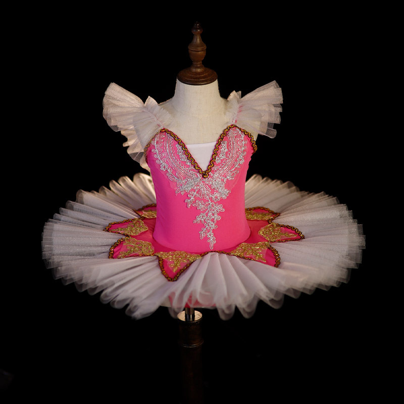 Rochie de balet pentru copii pentru reprezentații – stil prințesă, bretele, poliester 95%+, pentru copii între 3 și 8 ani