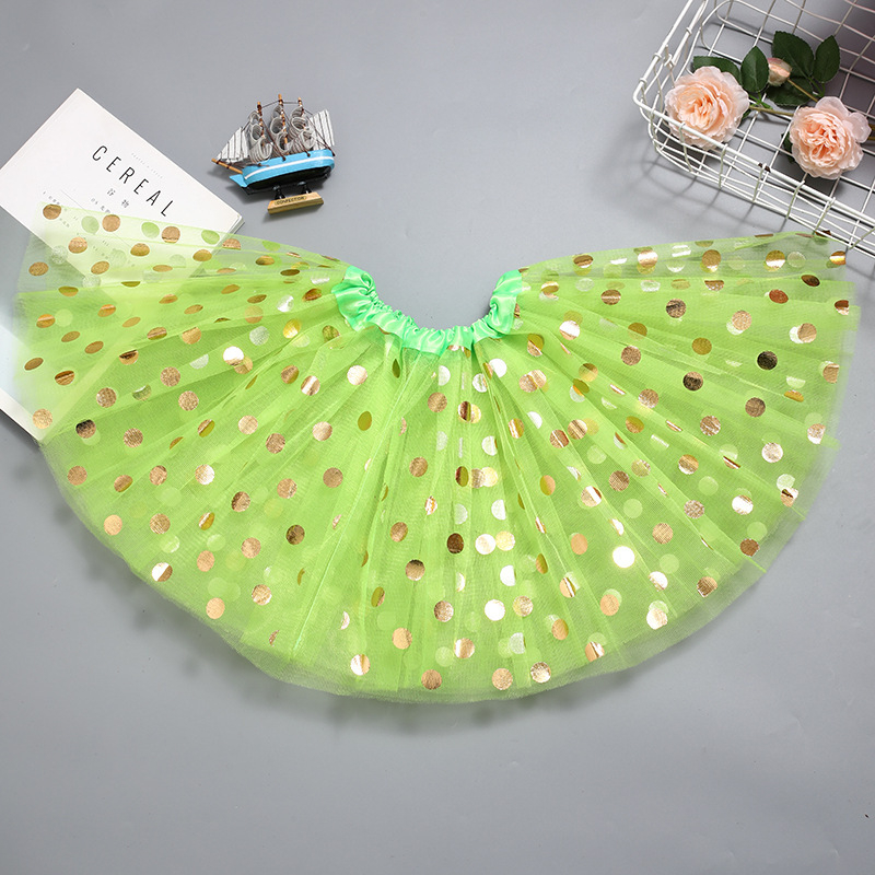 Fustă tutu pentru copii cu buline și paiete - Colecția de iarnă 2023, țesătură poliester; Componenta principală PVC >95%; Ștampilare la cald; Stil literar retro