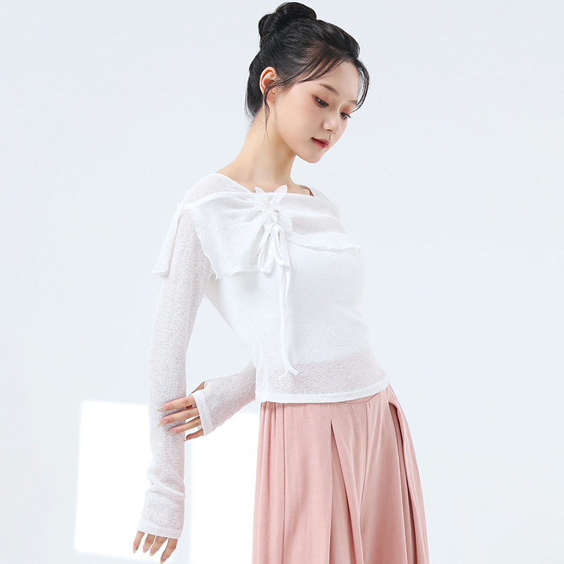 Top de dans modern; Material: în tricotat de in; compoziție: 80% poliester; sex: feminin; grupă de vârstă: adulți