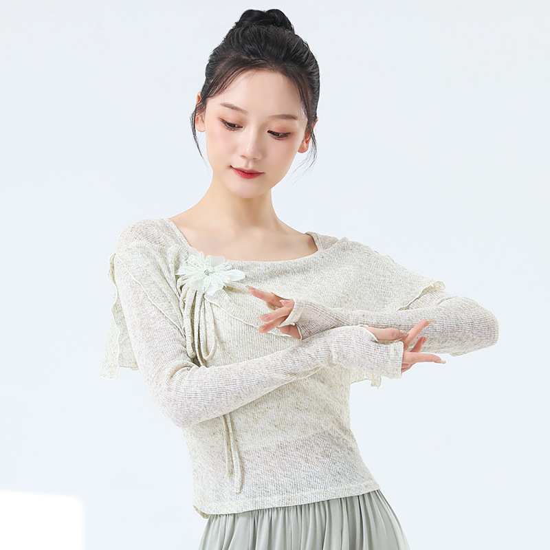 Top de dans modern; Material: în tricotat de in; compoziție: 80% poliester; sex: feminin; grupă de vârstă: adulți