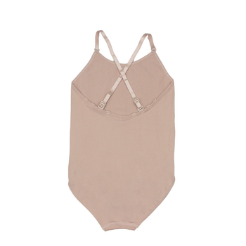 Gyerekeknek készült balett egynapos leotárd pántokkal tánc előadásokhoz; 90% nylon, 10% elasztán; puha kezelés, enzimes mosás, folyékony ammónia kezelés; lányoknak 8 évesnél idősebbeknek (140 cm felett); nyár