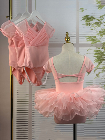 Dječja baletna odjeća za djevojčice – glavni materijal nylon 65%, sladak stil, Brocade Dance