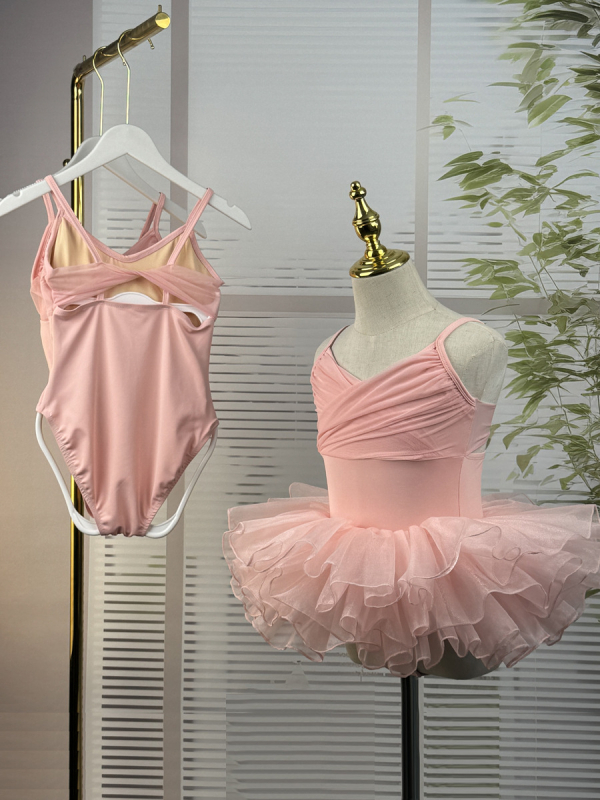 Dječja baletna odjeća za djevojčice – glavni materijal nylon 65%, sladak stil, Brocade Dance