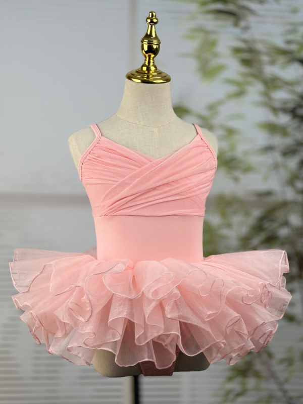 Dječja baletna odjeća za djevojčice – glavni materijal nylon 65%, sladak stil, Brocade Dance
