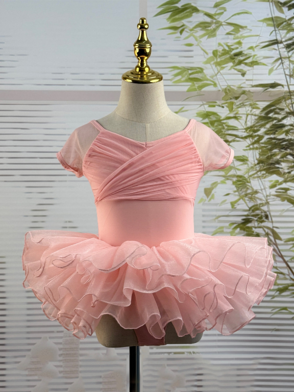 Dječja baletna odjeća za djevojčice – glavni materijal nylon 65%, sladak stil, Brocade Dance