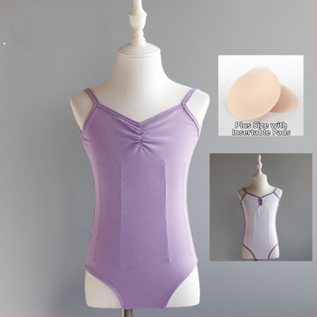 Dievčenské letné baletné tréningové body — bavlna-spandex zmes (95% elastan), štýl princezná, pre vek 3–8 rokov