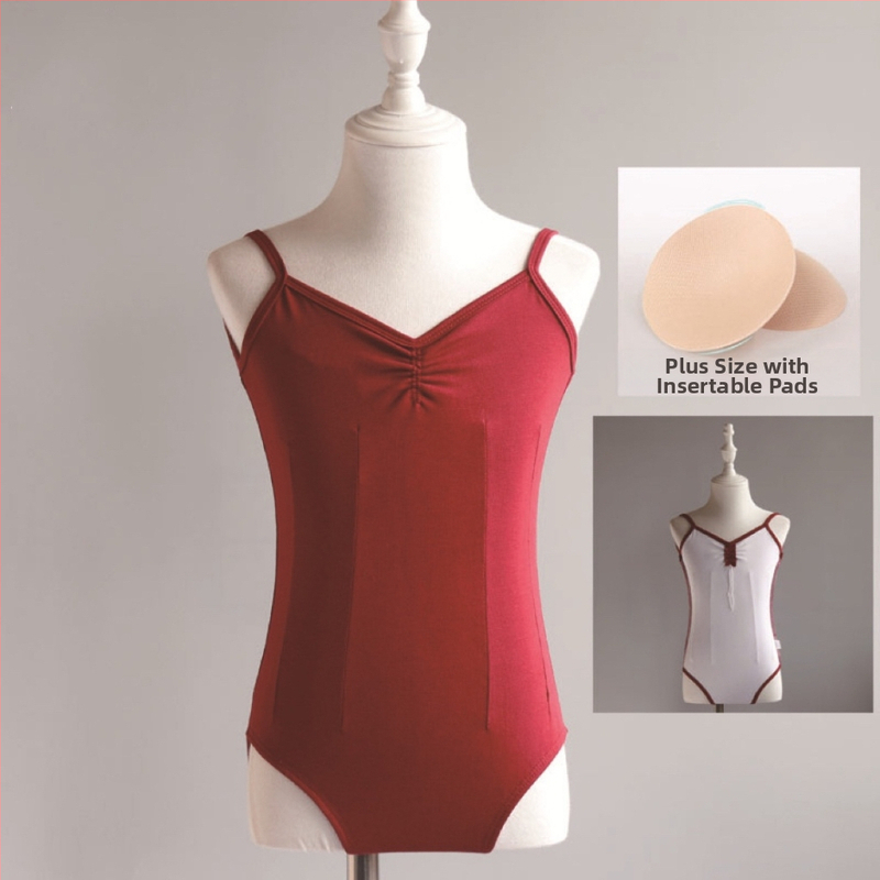 Dievčenské letné baletné tréningové body — bavlna-spandex zmes (95% elastan), štýl princezná, pre vek 3–8 rokov