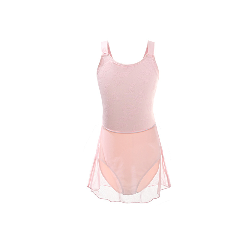 Rochie de balet cu bretele pentru copii – Nylon 75% + Spandex 25% – Finisare moale cu spălare enzimată – pentru copii 3–8 ani – vară 2025