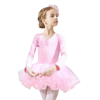 Ρούχο μπαλέτου για κορίτσια — ενιαίο βαμβακερό ρούχο χορού με επένδυση από βαμβάκι, κατάλληλο για μπαλέτο