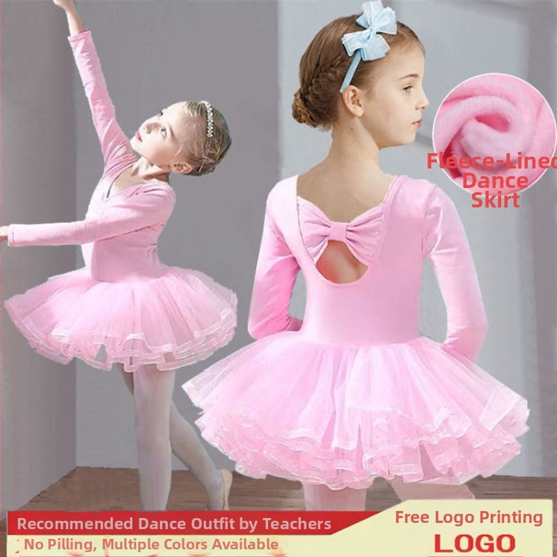 Ρούχο μπαλέτου για κορίτσια — ενιαίο βαμβακερό ρούχο χορού με επένδυση από βαμβάκι, κατάλληλο για μπαλέτο