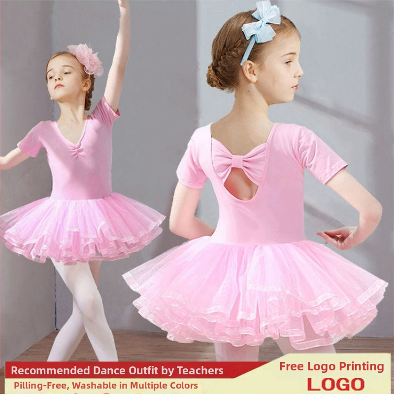 Ρούχο μπαλέτου για κορίτσια — ενιαίο βαμβακερό ρούχο χορού με επένδυση από βαμβάκι, κατάλληλο για μπαλέτο