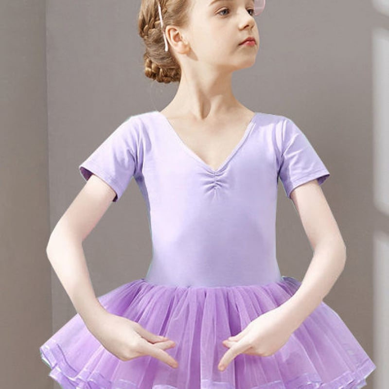 Ρούχο μπαλέτου για κορίτσια — ενιαίο βαμβακερό ρούχο χορού με επένδυση από βαμβάκι, κατάλληλο για μπαλέτο