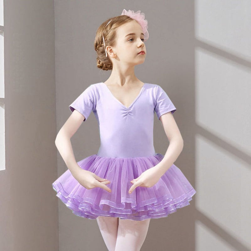 Ρούχο μπαλέτου για κορίτσια — ενιαίο βαμβακερό ρούχο χορού με επένδυση από βαμβάκι, κατάλληλο για μπαλέτο