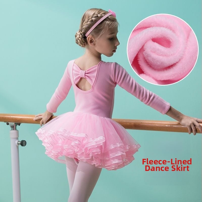 Ρούχο μπαλέτου για κορίτσια — ενιαίο βαμβακερό ρούχο χορού με επένδυση από βαμβάκι, κατάλληλο για μπαλέτο