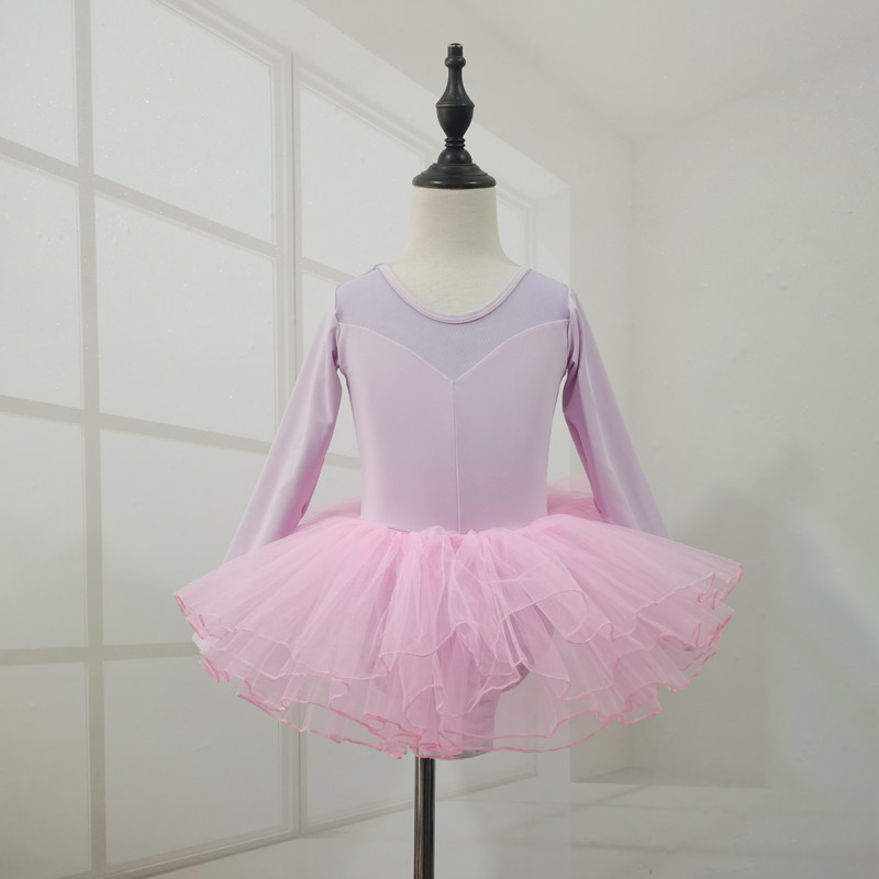 Îmbrăcăminte de dans pentru fetițe: leotard de balet și îmbrăcăminte de antrenament, Milk Silk, Nylon 100%, Vârsta 3–8 ani, Primăvară și Toamnă, Cu etichetă