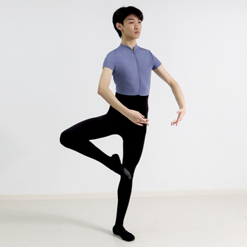 Costum de dans pentru bărbați din nailon-spandex (76% nailon, 24% spandex), costum într-o singură piesă