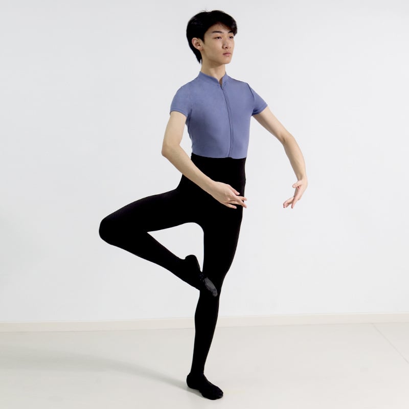 Costum de dans pentru bărbați din nailon-spandex (76% nailon, 24% spandex), costum într-o singură piesă