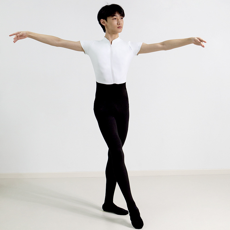 Costum de dans pentru bărbați din nailon-spandex (76% nailon, 24% spandex), costum într-o singură piesă