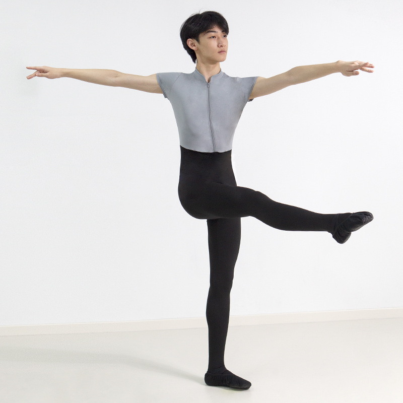 Costum de dans pentru bărbați din nailon-spandex (76% nailon, 24% spandex), costum într-o singură piesă