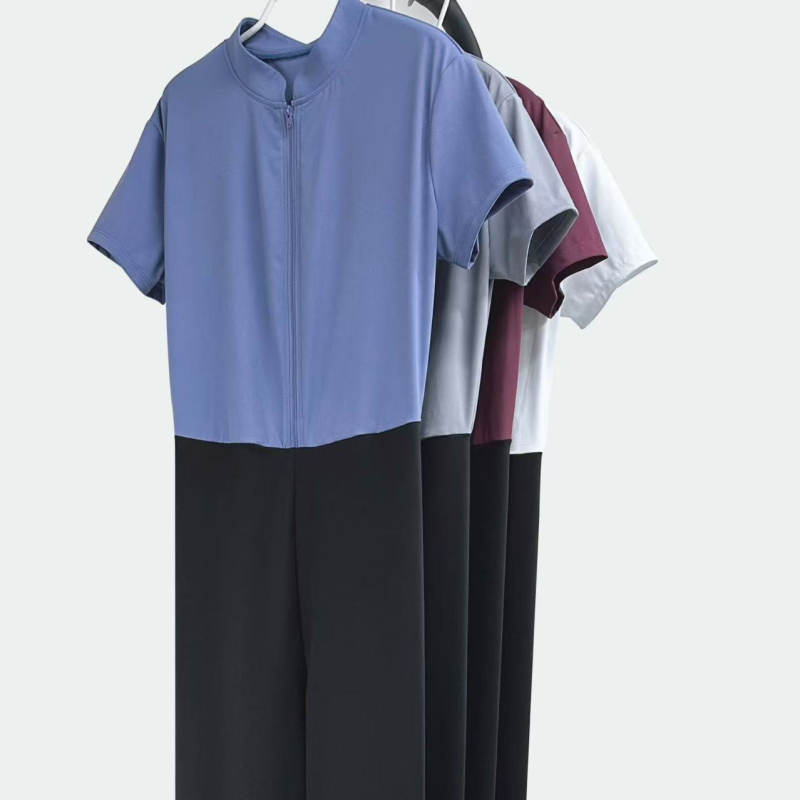 Costum de dans pentru bărbați din nailon-spandex (76% nailon, 24% spandex), costum într-o singură piesă