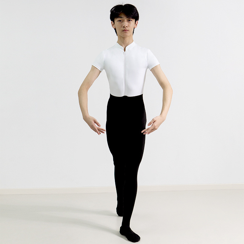 Costum de dans pentru bărbați din nailon-spandex (76% nailon, 24% spandex), costum într-o singură piesă