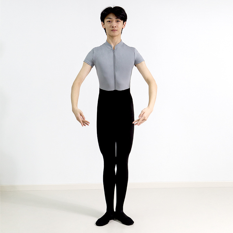 Costum de dans pentru bărbați din nailon-spandex (76% nailon, 24% spandex), costum într-o singură piesă