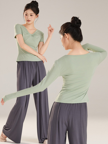 Top pentru dans modern femei, material din amestec de bumbac cu căptușeală din viscoză, potrivit pentru balet și dans clasic