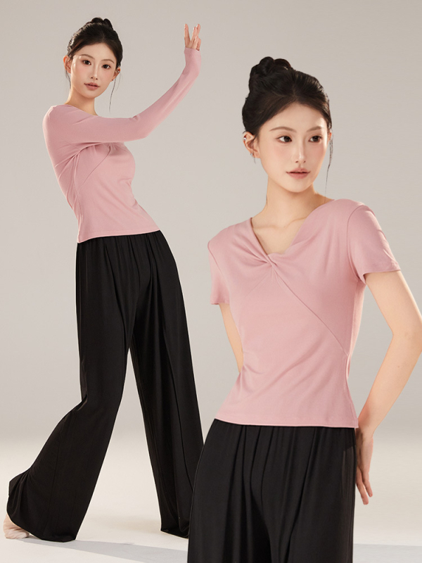 Top pentru dans modern femei, material din amestec de bumbac cu căptușeală din viscoză, potrivit pentru balet și dans clasic