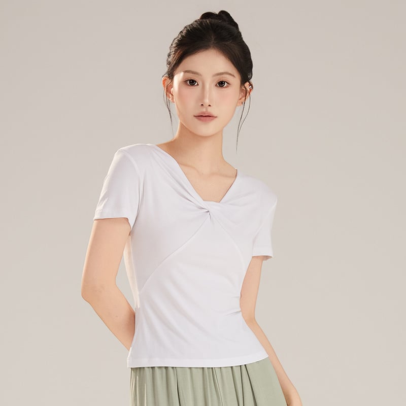 Top pentru dans modern femei, material din amestec de bumbac cu căptușeală din viscoză, potrivit pentru balet și dans clasic