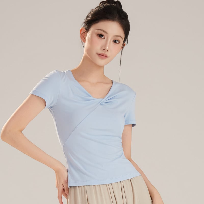 Top pentru dans modern femei, material din amestec de bumbac cu căptușeală din viscoză, potrivit pentru balet și dans clasic