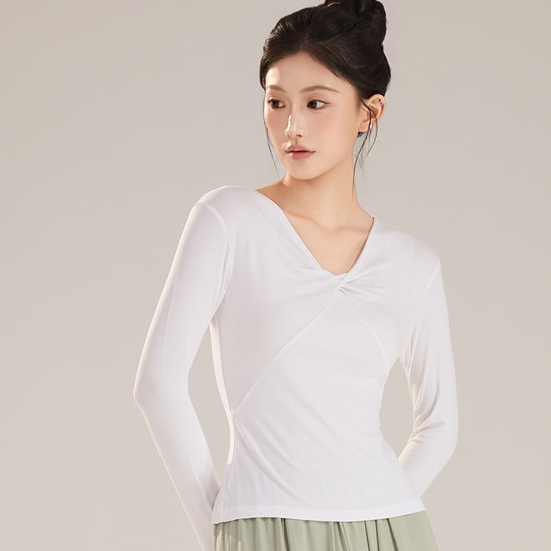 Top pentru dans modern femei, material din amestec de bumbac cu căptușeală din viscoză, potrivit pentru balet și dans clasic